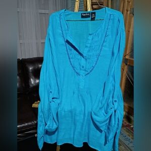 Maggie Barnes Turquoise Blouse